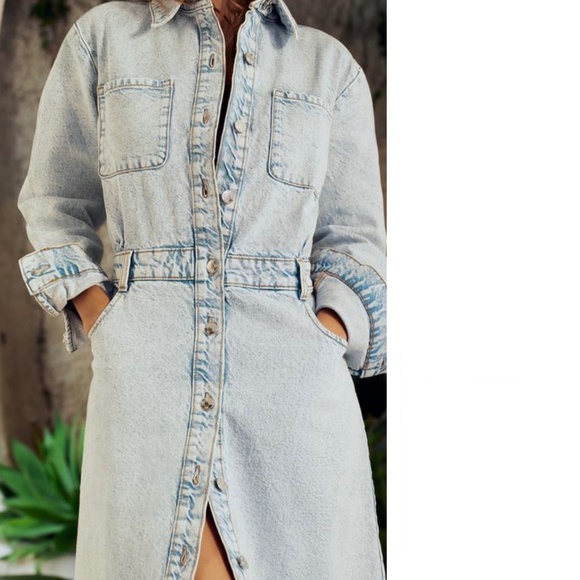 Zara Z1975 DENIM MIDI DRESS 0108/044 - Picture 8 of 10